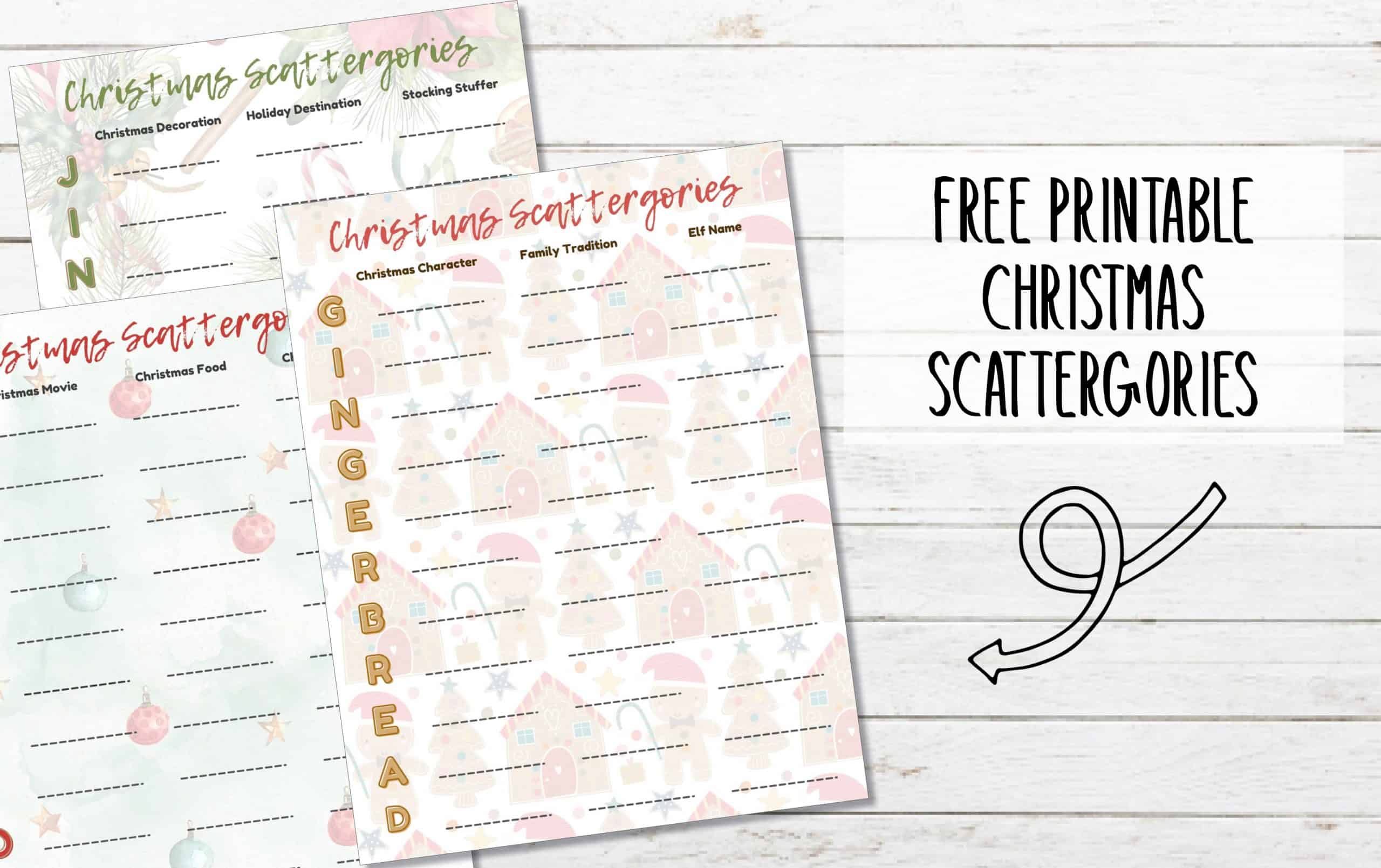 free printable christmas scattergories game - my printable home